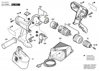 Bosch 0 601 952 252 GSB 24 VE-2 Cordless Impact Drill 24 V / GB Spare Parts GSB24VE-2